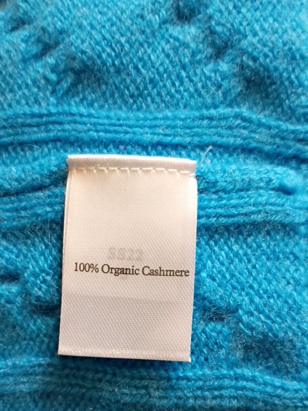 Cashmere 100% Organic Cashmere By N. Peal London Cable Knit Sweater sz L - Picture 7 of 7